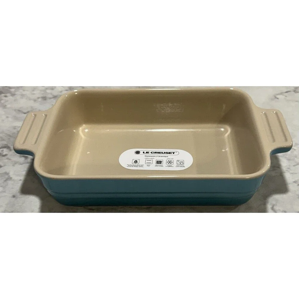 New Le Creuset 18cm Rectangular Baking Dish Caribbean Blue Baker 7x5